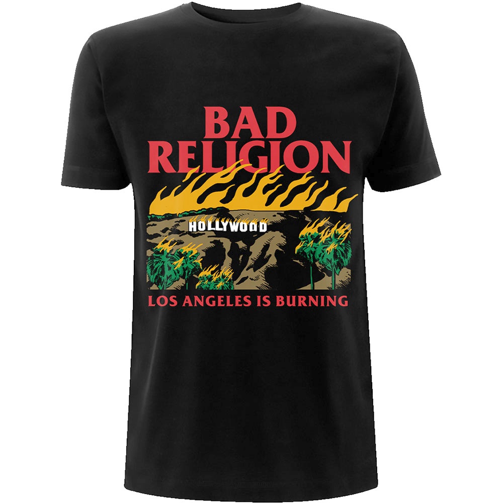 Bad Religion - Burning Black Tshirt Homme - Noir
